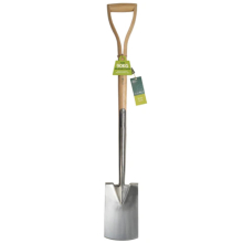 Burgon & Ball Stainless Border Spade Large Blade Efficient Digging