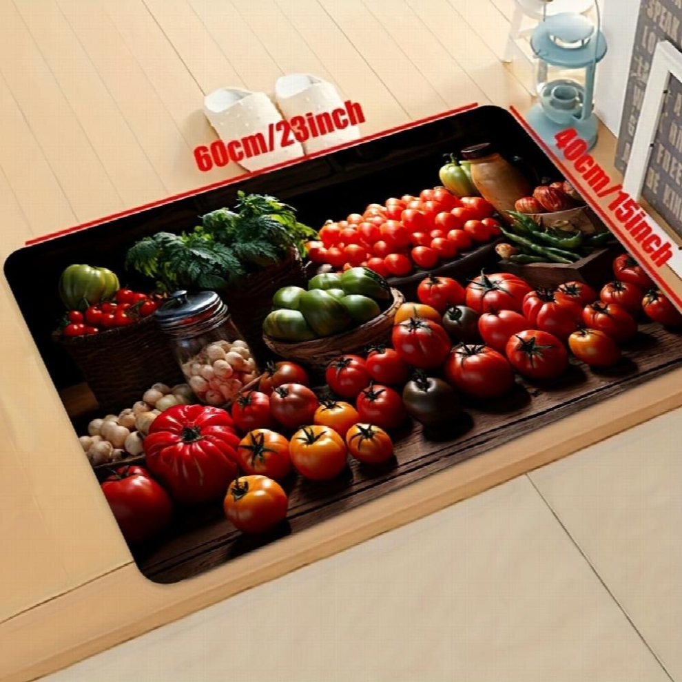 1pc Pepper Pattern Rug Fruit And Vegetable Pattern Floor Mat Polyester Material Carpet Suitable For Bedroom Living Room Interior Decor Kitchen Dining-image-OPC-PD8FVKZ-NEW