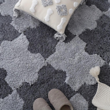 6pcs Thickened Plush Shag Puzzle Floor Mat Bay Window Mat Seat Carpet Cuttable Square Interlocking Carpet Fluffy Area Rugs Protective Anti Slip Washab