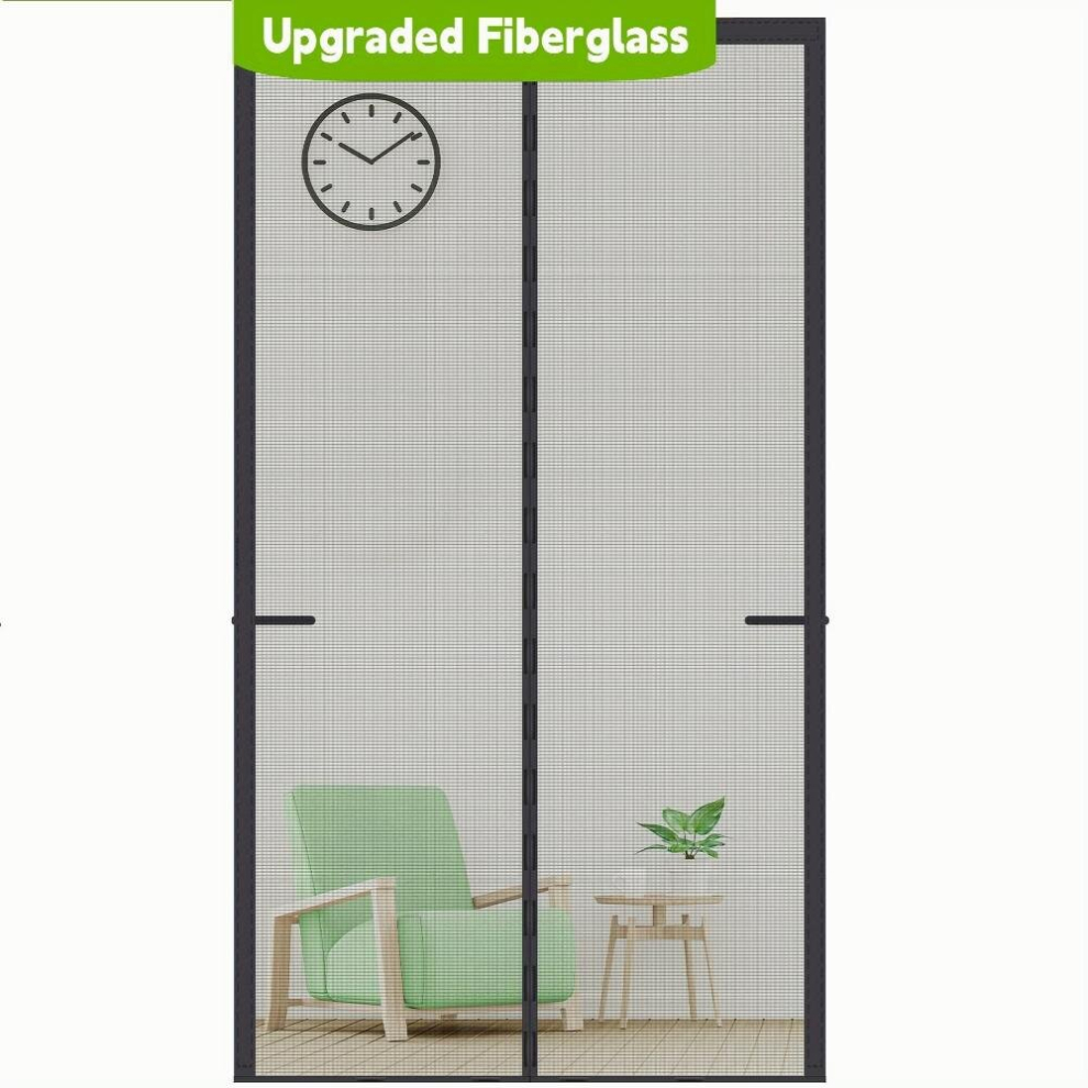1 Set Upgraded Magnetic Screen Door Fit Doors To 116 84 X 200 66 Cm Thicker Fiberglass Mesh Door Screen Magnetic Closure For Single Door Heavy Duty Do 885680874208