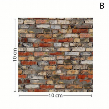 4pcs Simulated Wood Grain Flooring Ceramic Tile For Kitchen Bathroom Living Room Bedroom Doll House Wallpaper Decoration