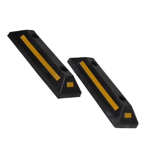 Heavy Duty Rubber Wheel Stoppers X2 (Car Parking Kerb Bumper Block) on ...