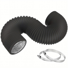 10 16 Cm 7 62meter Dryer Vent Hose Flexible Insulated Air Ducting Vent Hose PVC Aluminum Foil With 2 Clamps For HVAC Ventilation
