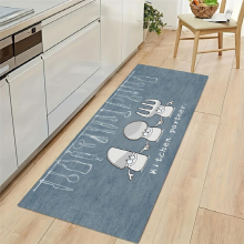 1pc Grey Background Runner Rug Crystal Velvet Carpet Tableware Pattern Floor Mat For Kitchen Living Room Bedroom Reading Room Dining Room Home Decor
