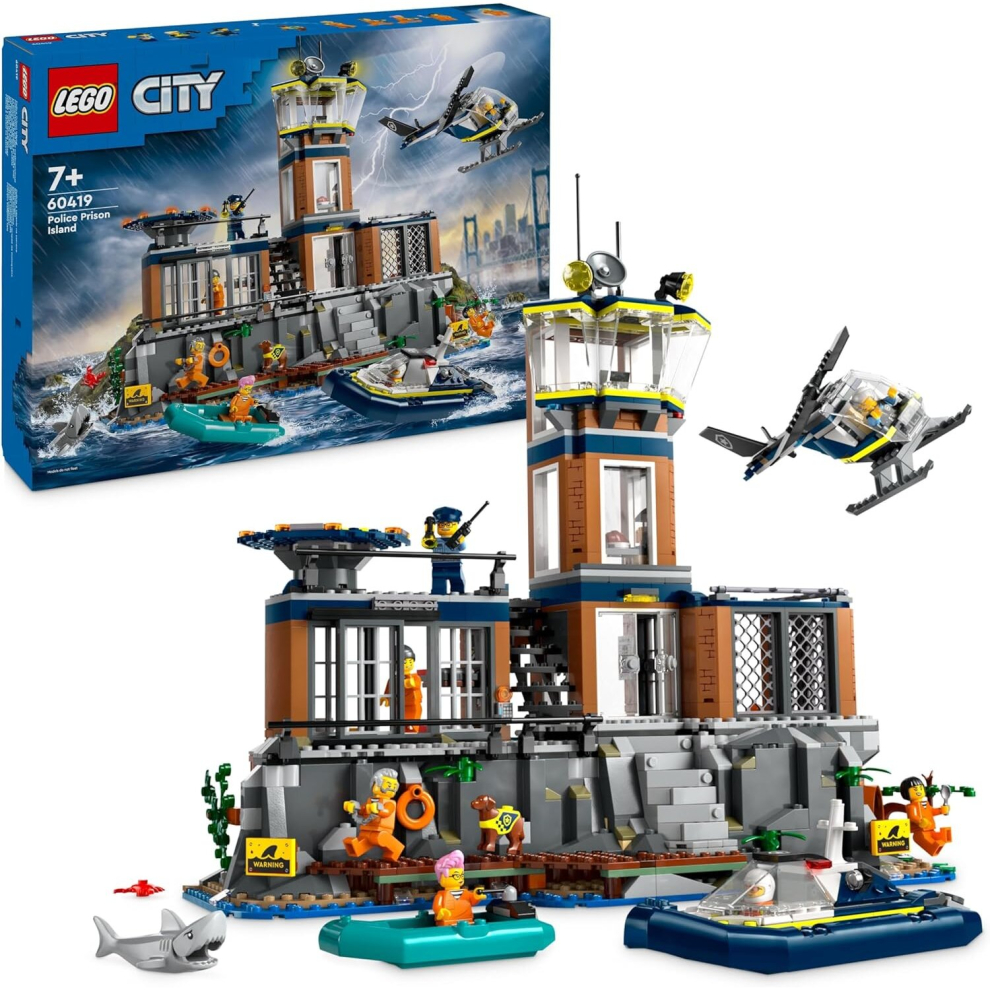 LEGO City 60419 Police Prison Island Building Toy Set