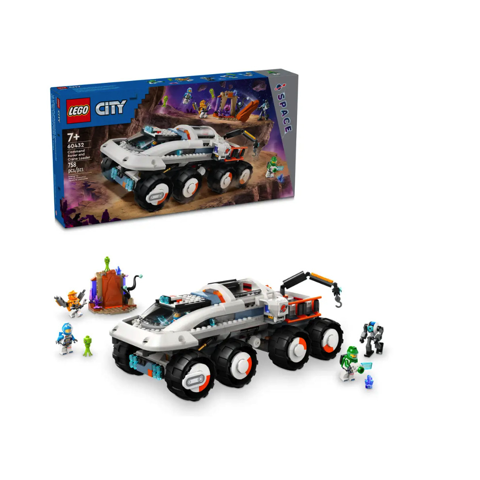 LEGO City 60432 Space Command Rover And Crane Loader Set