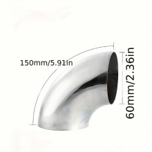 1pc Stainless Steel Armrest Guard Rail Turning Head Thickened Rail Curved Pipe Head One Pack For Stair Elbow