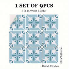 9pcs Nordic Style Printed Floor Stickers Non slip Wear resistant Thickened Waterproof Decal Vinyl Easy To Stick Removable Home Living Room Kitchen Bat