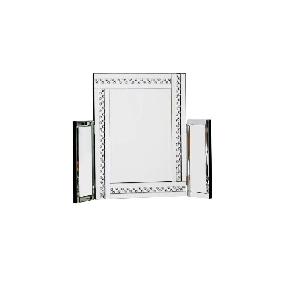 Elegant Vanity Dressing Table Mirror Large Glitz Silver All Made Of Glass 62cm-image-OPC-PD8G82S-NEW