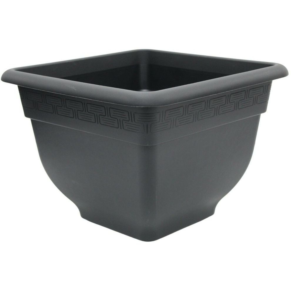 Large 38cm Square Garden Plastic Planter Plant Pot