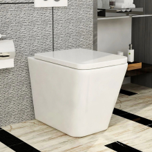 Back To Wall Toilet Soft Close Seat Concealed Cistern Dual Flush BTW Bathroom WC