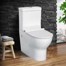 Close Coupled Toilet WC Back To Wall Eco Flush Pan White Ceramic Soft Close Seat