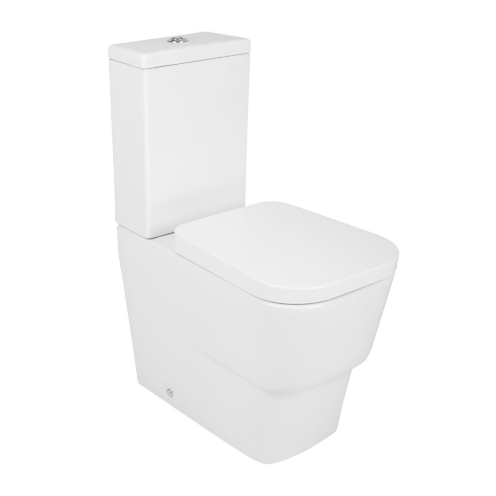 NRG Bathroom Toilet WC Close Coupled Toilet and Cistern Compact Soft Close UF Seat