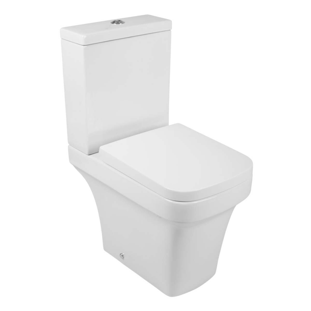 Nrg Short Projection Close Coupled Bathroom Toilet Cistern Soft Close Seat Compact Cloakroom Wc