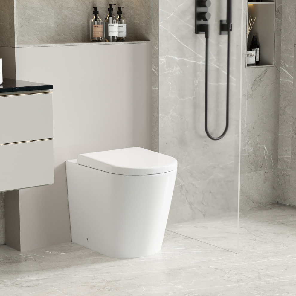Back To Wall Toilet Btw Bathroom Wc Soft Close Seat Concealed Cistern Dual Flush 9331924617007