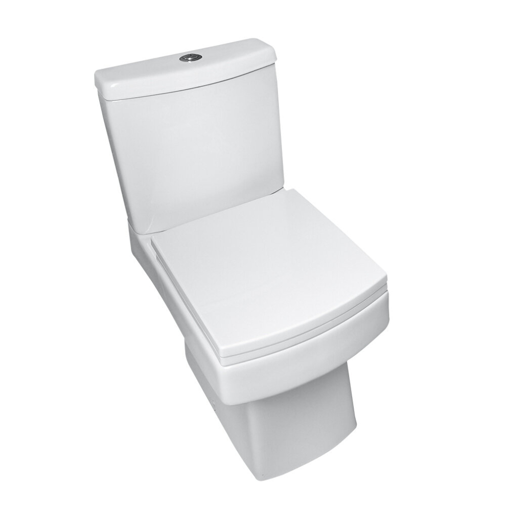 NRG Toilet WC Close Coupled Bathroom Ceramic Toilet Pan & Cistern Bathroom Set White