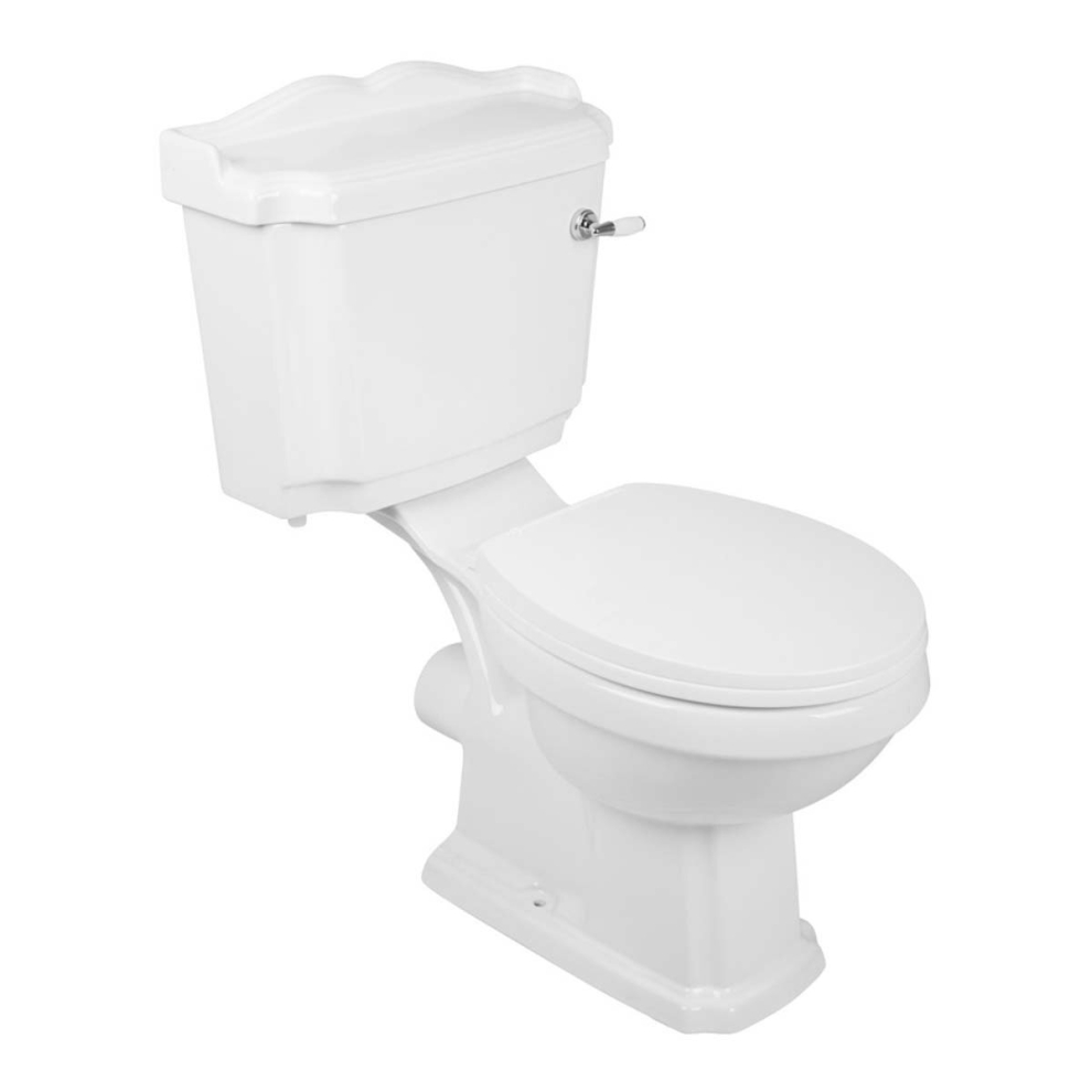 NRG Bathroom Close-Coupled Toilet with Soft PP Seat Cover and Cistern