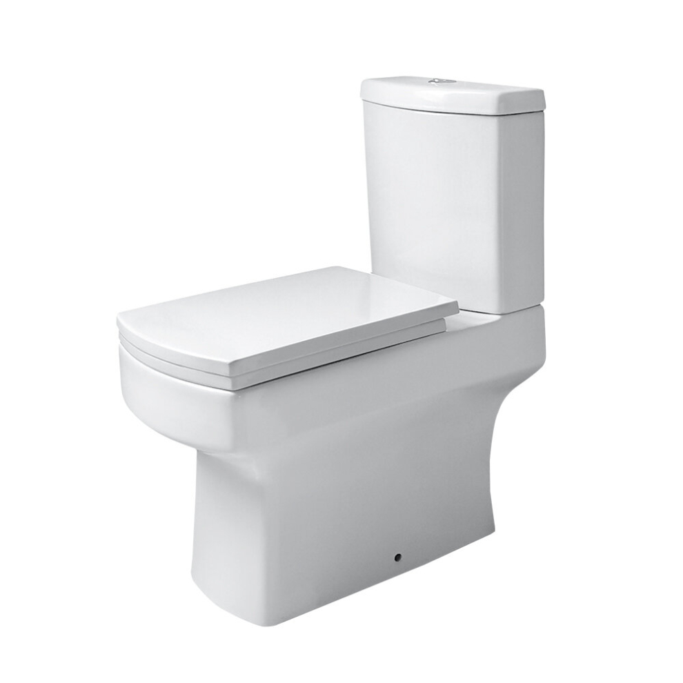 NRG Bathroom White Close-Coupled Toilet with Cistern & PP Seat Cover