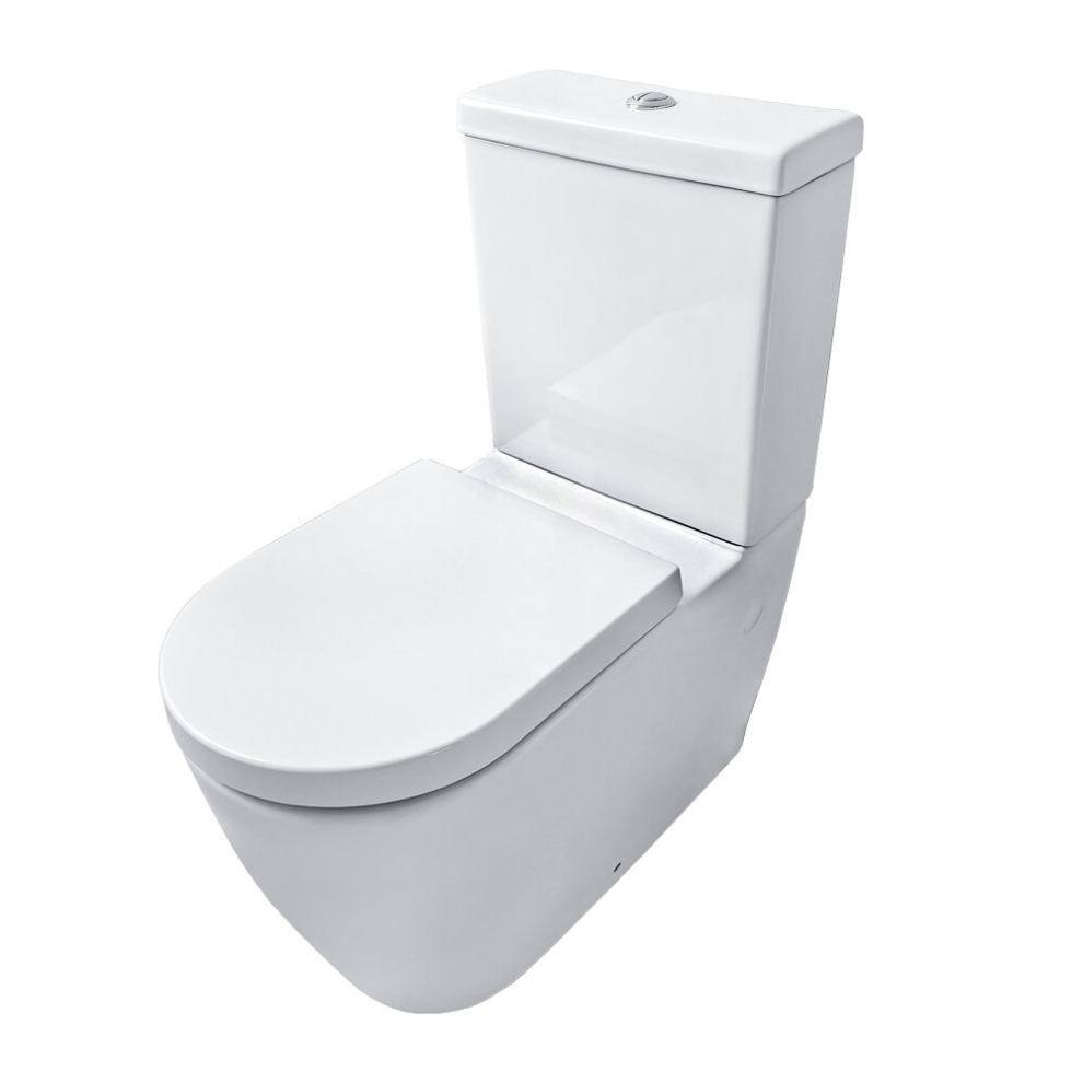 NRG Bathroom Modern Close-Coupled Toilet with Cistern and PP Seat Cover