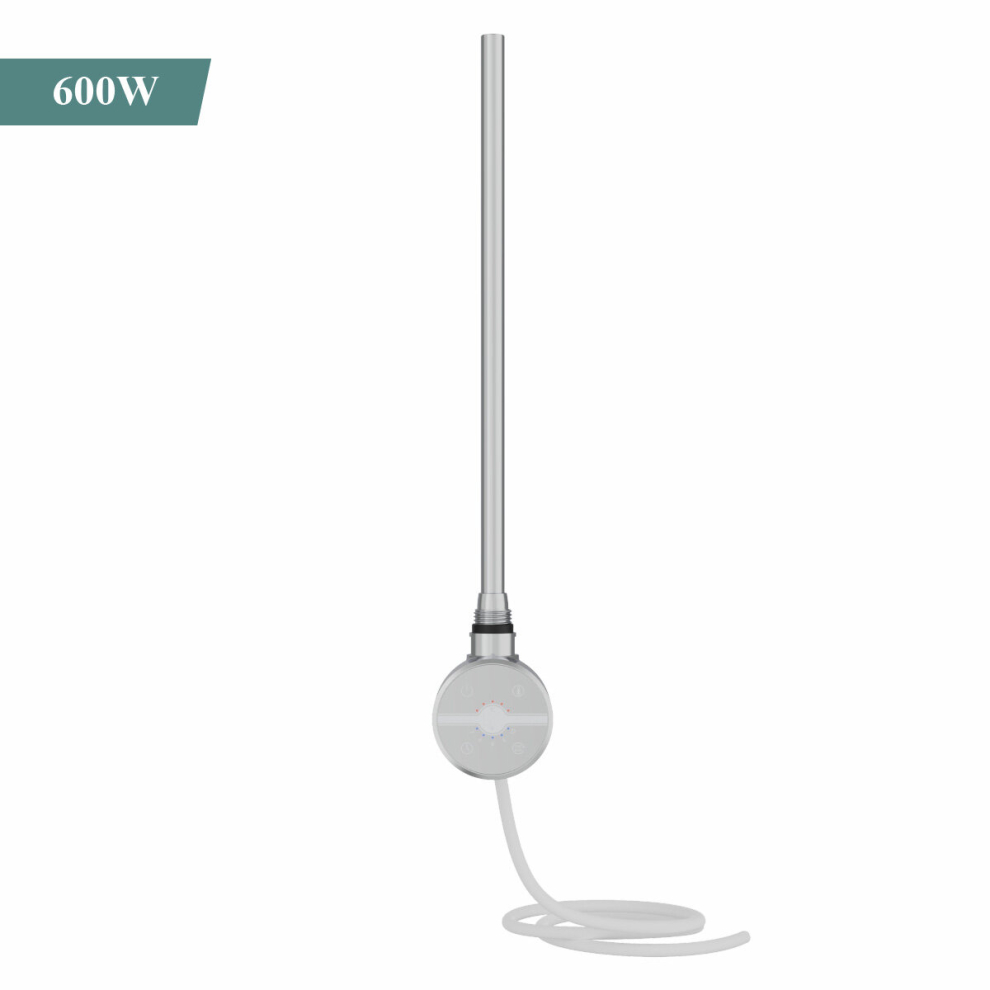 (Chrome, 600W) NRG Thermostatic Electric Heating Element for Radiator Heated Towel Rail-image-OPC-PD8G899-NEW