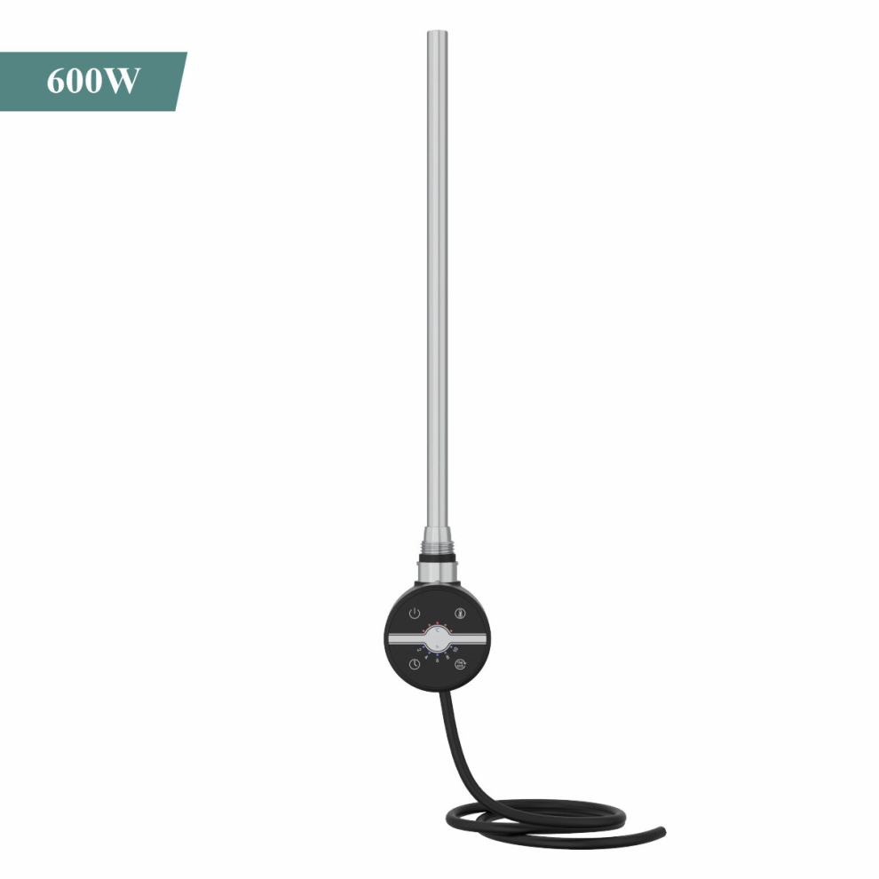 (Black, 600W) NRG Thermostatic Electric Heating Element for Radiator Heated Towel Rail-image-OPC-PD8G898-NEW