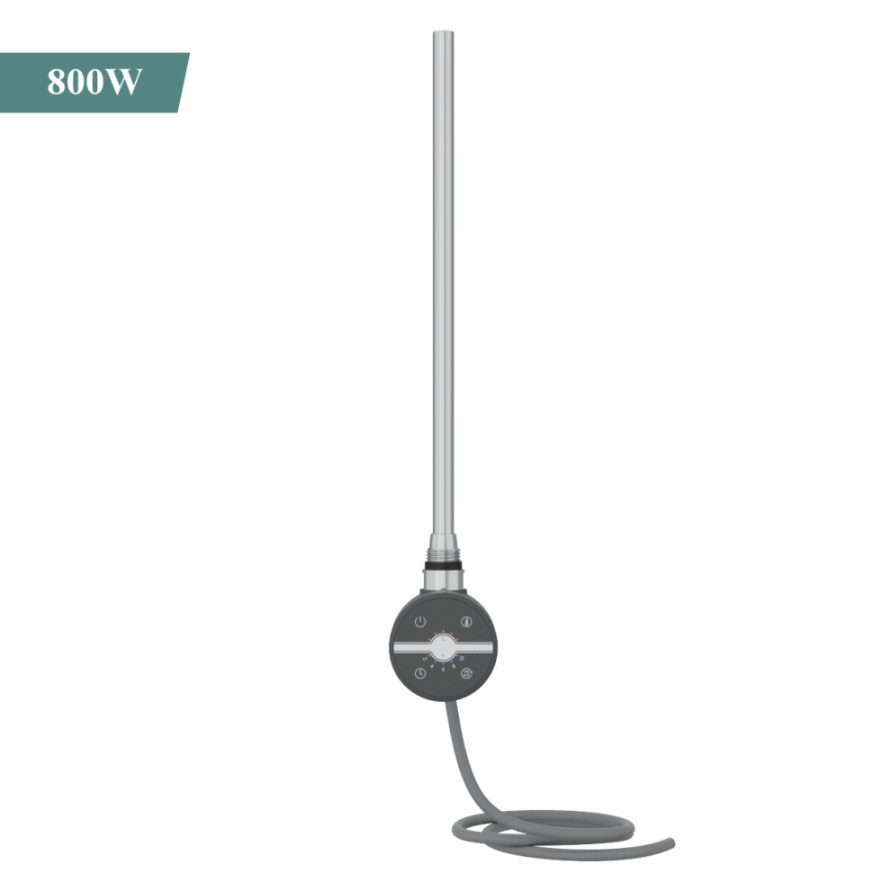 Nrg (, 800W) Thermostatic Electric Heating Element For Radiator Heated Towel Rail Anthracite