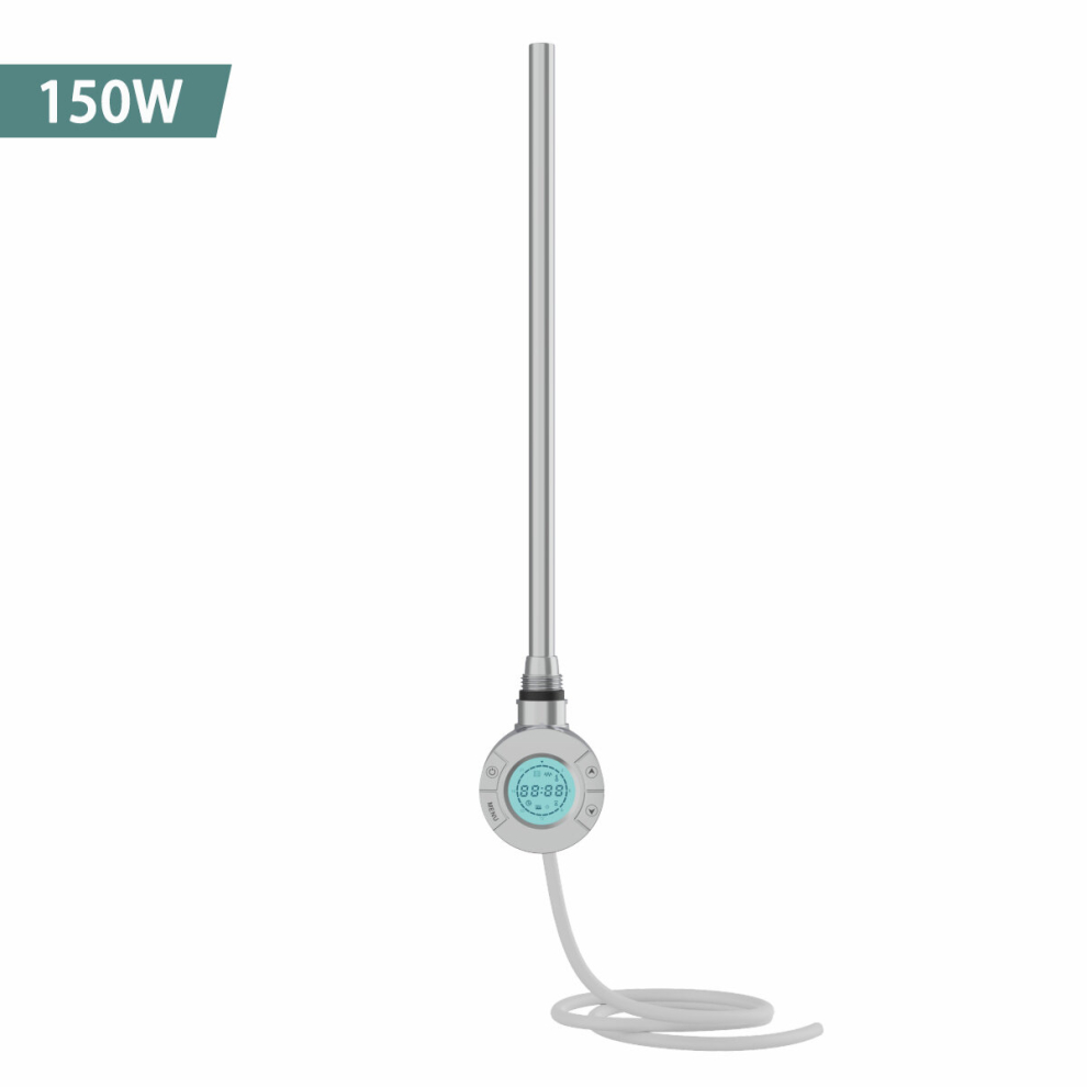 Nrg (Chrome, 150W) Thermostatic Electric Heating Element For Heated Towel Rail Radiator