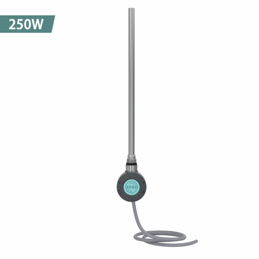 Nrg (, 250W) Thermostatic Electric Heating Element For Heated Towel Rail Radiator Anthracite