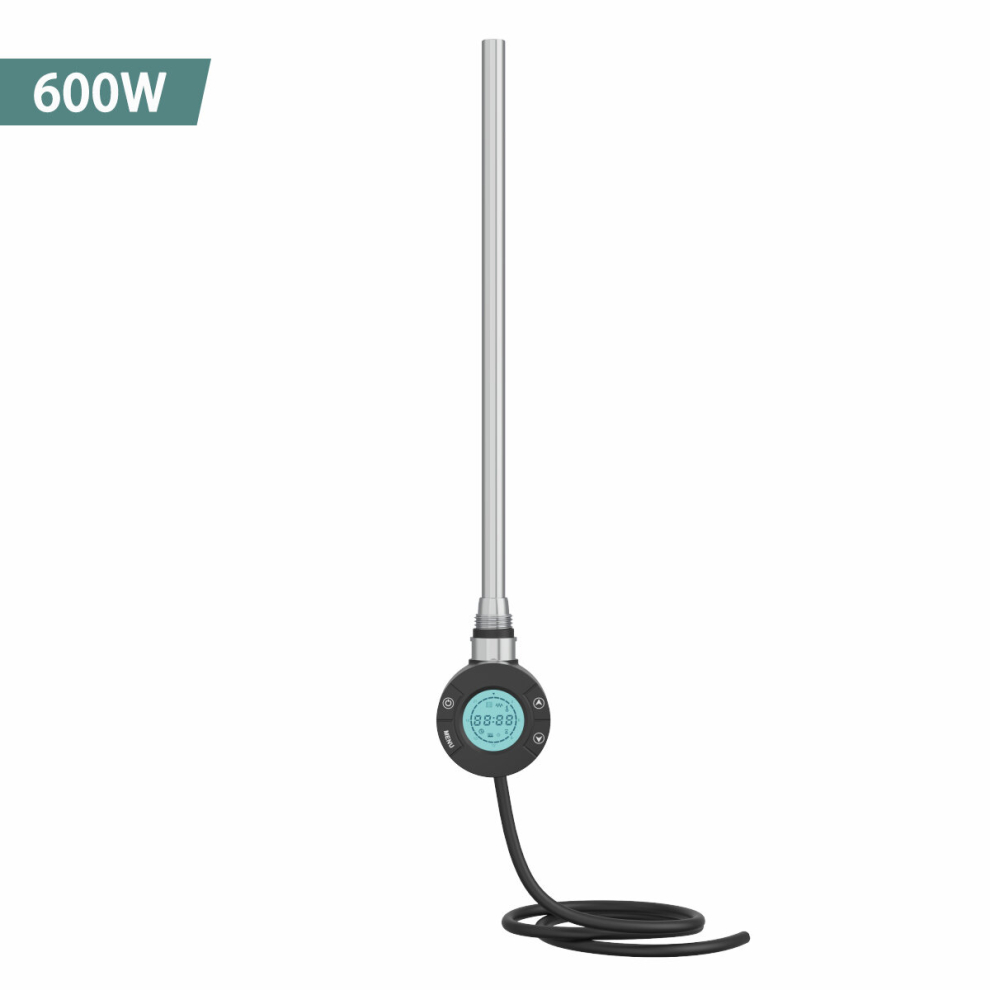 Nrg (, 600W) Thermostatic Electric Heating Element For Heated Towel Rail Radiator Black