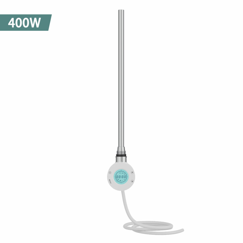 Nrg (, 400W) Thermostatic Electric Heating Element For Heated Towel Rail Radiator White