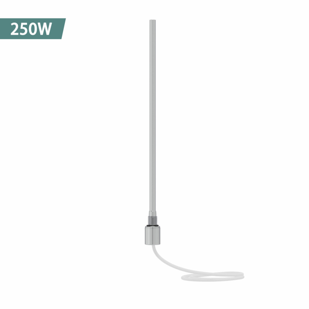Nrg (Chrome, 250W) Electric Heating Element For Heated Towel Rail Radiator Rads