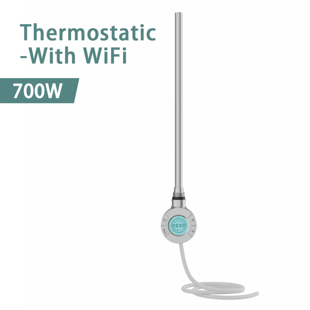 Nrg (Chrome, 700W) Smart Wifi Thermostatic Electric Heating Element For Heated Towel Rail Radiator