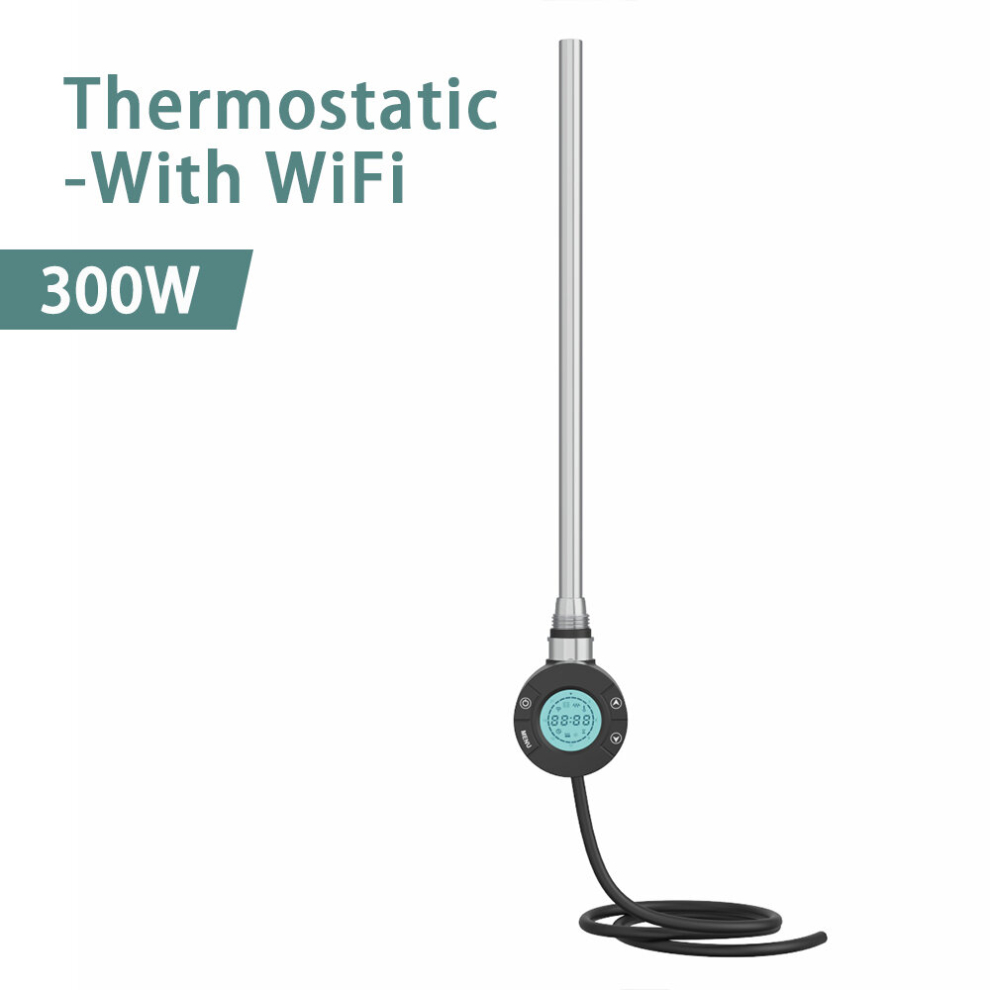 Nrg (, 300W) Smart Wifi Thermostatic Electric Heating Element For Heated Towel Rail Radiator Black