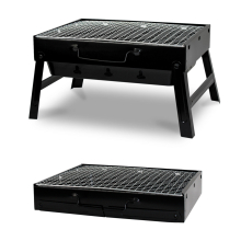 Barbecue Charcoal Folding Grill – Portable, Tool-Free Assembly, Durable Enamel-Coated Steel with Chrome Cooking Grill for Camping & Picnics