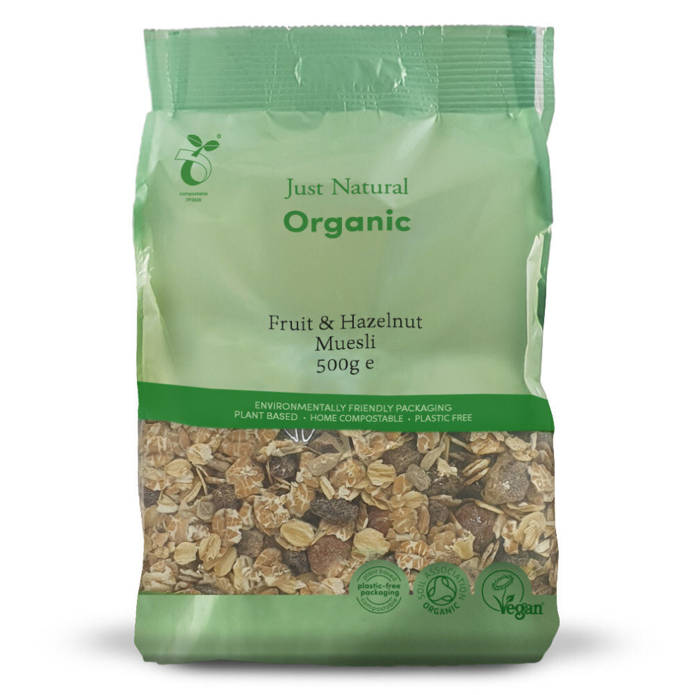 Just Natural Organic Fruit & Hazelnut Muesli 500G