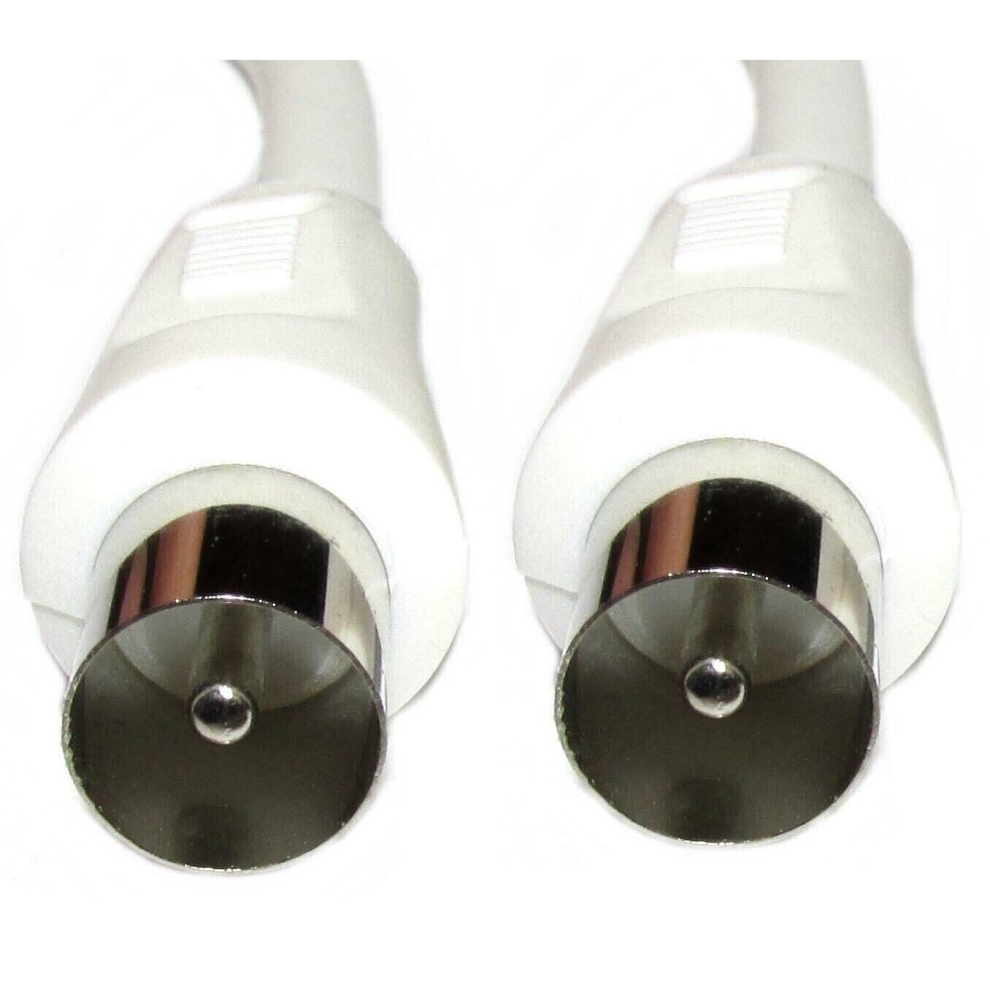 Male to Male RF TV Aerial Lead Cable Coaxial Digital Plug Coax TV DVD FREEVIEW