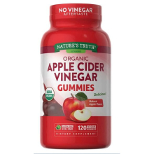 NATURE'S TRUTH Apple Cider Vinegar, 120 VEGAN Gummies, USDA Organic
