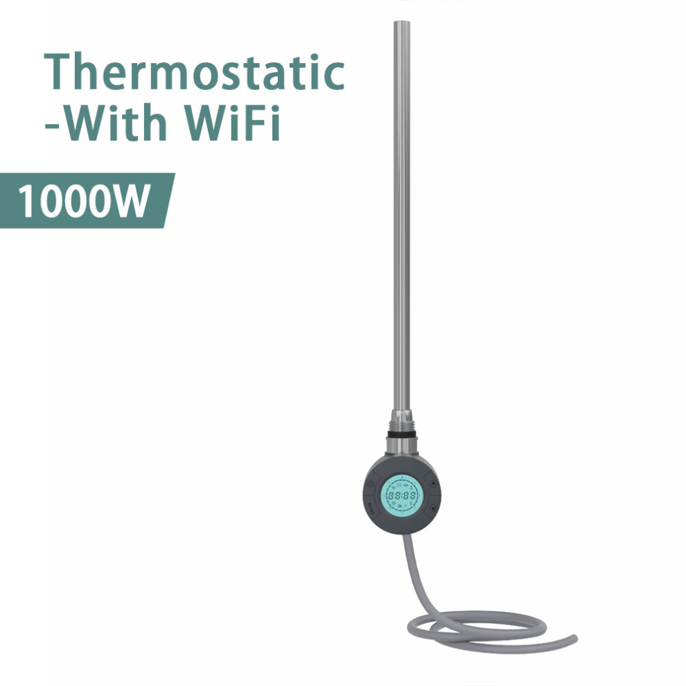 Nrg (, 1000W) Smart Wifi Thermostatic Electric Heating Element For Heated Towel Rail Radiator Anthracite