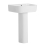 Modern Bathroom Basin Sink Square Full Pedestal Single Tap Hole White Ceramic 8