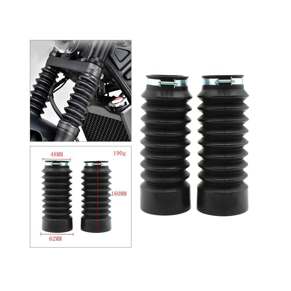 2X Motorcycle Rubber Front Fork Cover Shock Absorber Dust Cover Gaiters 882619867799