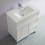 750mm Inset Bathroom Basin White Ceramic Modern Square Cabinet Mounted Sink Bowl 8