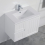 750mm Inset Bathroom Basin White Ceramic Modern Square Cabinet Mounted Sink Bowl 7