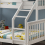 SlumberWorx NOAH WHITE WOODEN TRIPLE SLEEPER BUNK BED - SINGLE & DOUBLE 5