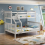 SlumberWorx NOAH WHITE WOODEN TRIPLE SLEEPER BUNK BED - SINGLE & DOUBLE 3