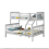 SlumberWorx NOAH WHITE WOODEN TRIPLE SLEEPER BUNK BED - SINGLE & DOUBLE 9