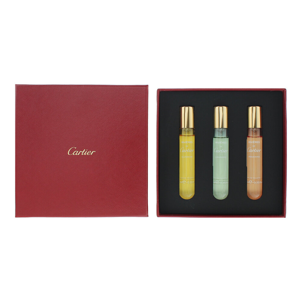 Cartier Rivieres 3 x 10ml EDT Travel Spray Miniset for Women