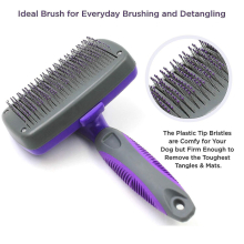 Hertzko Self-cleaning Slicker Brush For Dogs - The Ultimate Dog Brush For Shedding Hair, Fur, - Comb For Grooming Long Haired Short Haired Dogs, Cat