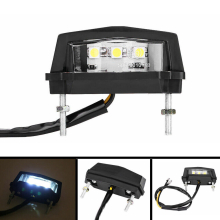 Motorcycle Trunk License Plate Light LED Number Plate Multi Use
