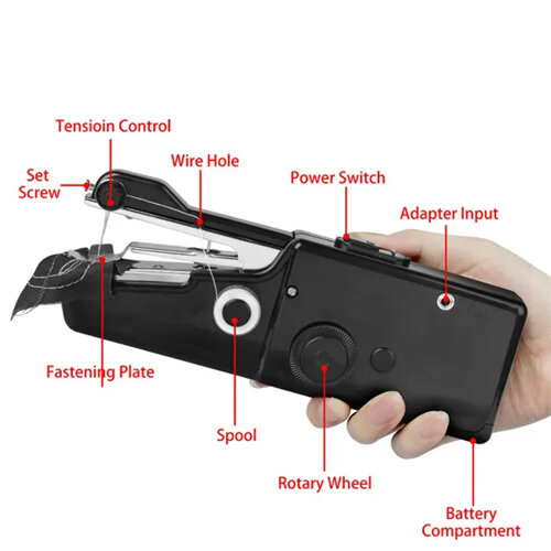 Mini Portable Electric Sewing Machine Black 1