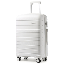 (White, 24 inch) 1, 2 Or 4 Piece Hard Shell PP Suitcase With TSA Lock